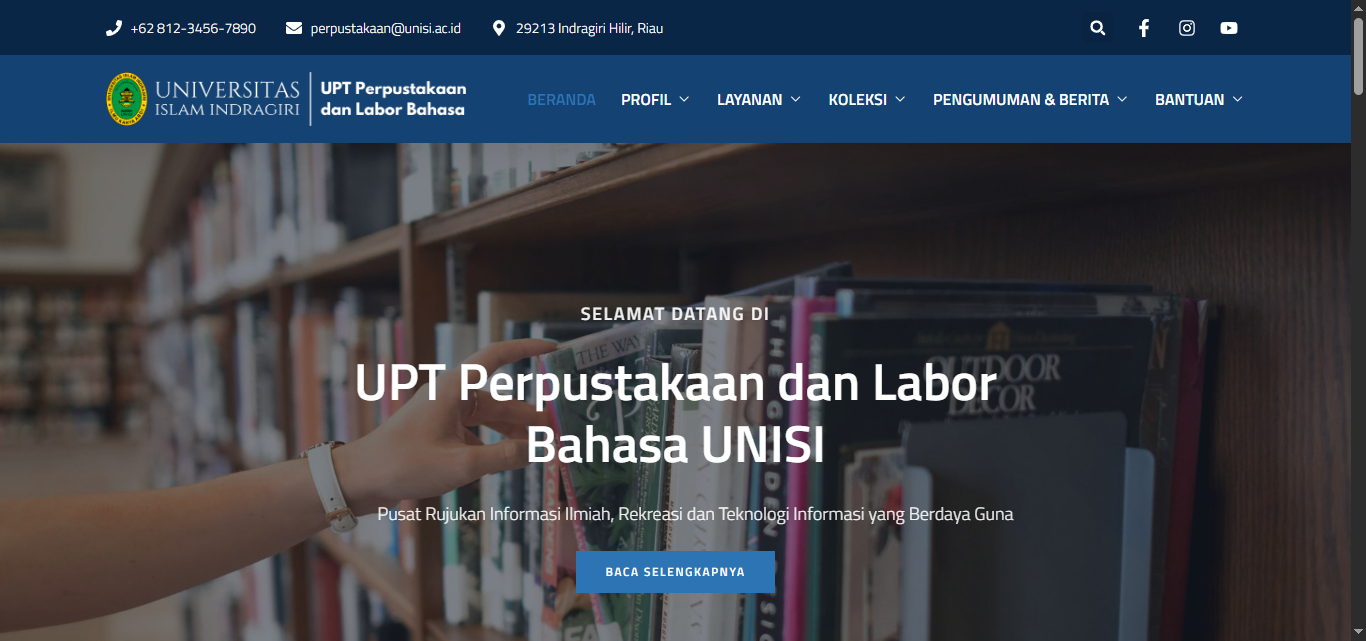 Website Perpustakaan Universitas Islam Indragiri